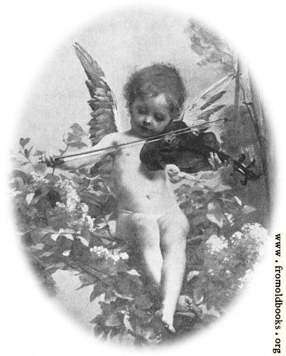 [Picture: Music: detail: cherub with violin]