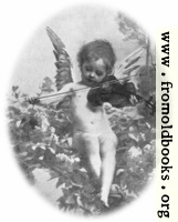 [picture: Music: detail: cherub with violin]