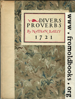 Front cover, Divers Proverbs