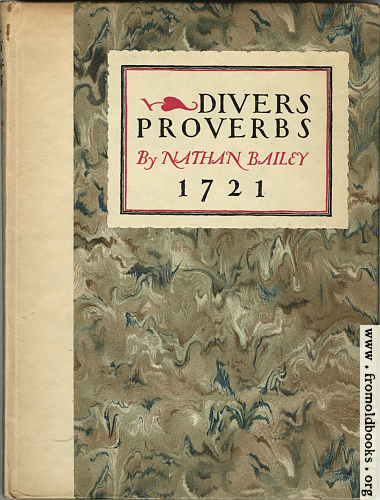 [Picture: Front cover, Divers Proverbs]