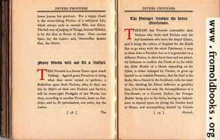 [picture: Many Words will not fill a Bushel;  The younger Brother the better Gentleman.]