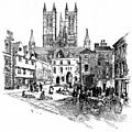 [Picture: The Exchequer Gate and the West Front of the Cathedral.]