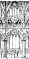 One Bay of the “Angel Choir,” Interior, Lincoln Cathedral